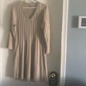 Cable knit dress in cotton